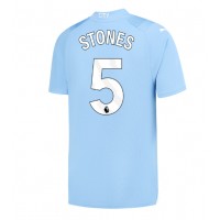 Fotballdrakt Herre Manchester City John Stones #5 Hjemmedrakt 2023-24 Kortermet